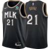 Black_City Dennis DuVal Hawks #21 Twill Basketball Jersey FREE SHIPPING