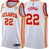 White Al Ferrari Hawks #22 Twill Basketball Jersey FREE SHIPPING