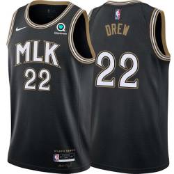 Black_City John Drew Hawks #22 Twill Basketball Jersey FREE SHIPPING