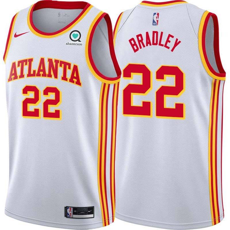 White Dudley Bradley Hawks #22 Twill Basketball Jersey FREE SHIPPING