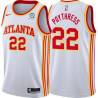 White Alex Poythress Hawks #22 Twill Basketball Jersey FREE SHIPPING