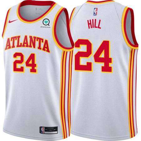 White Cleo Hill Hawks #24 Twill Basketball Jersey FREE SHIPPING