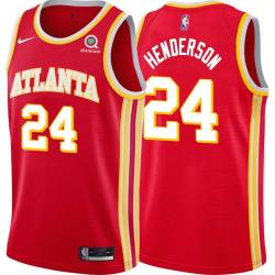 Torch_Red Cedric Henderson Hawks #24 Twill Basketball Jersey FREE SHIPPING