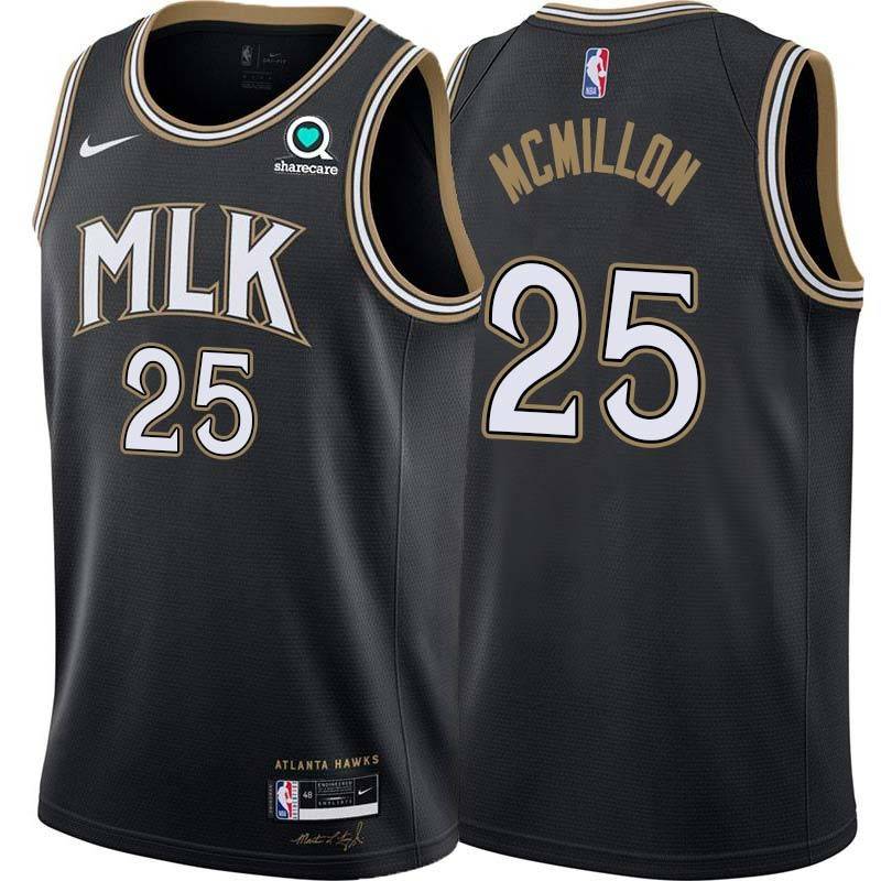 Black_City Shellie McMillon Hawks #25 Twill Basketball Jersey FREE SHIPPING