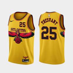 Yellow_City John Tresvant Hawks #25 Twill Basketball Jersey FREE SHIPPING