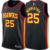 Black Joe Meriweather Hawks #25 Twill Basketball Jersey FREE SHIPPING