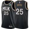 Black_City Doc Rivers Hawks #25 Twill Basketball Jersey FREE SHIPPING