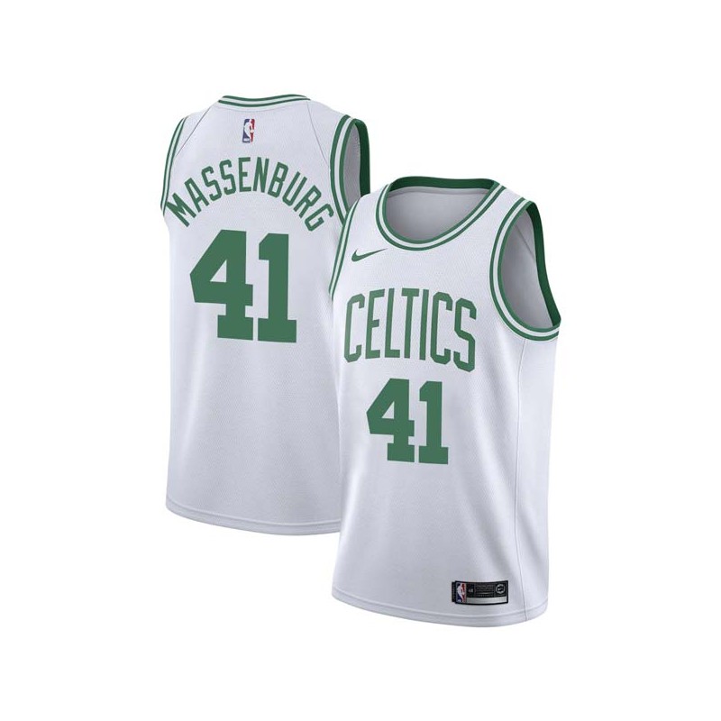 Tony Massenburg Twill Basketball Jersey -Celtics #41 Massenburg Twill Jerseys, FREE SHIPPING