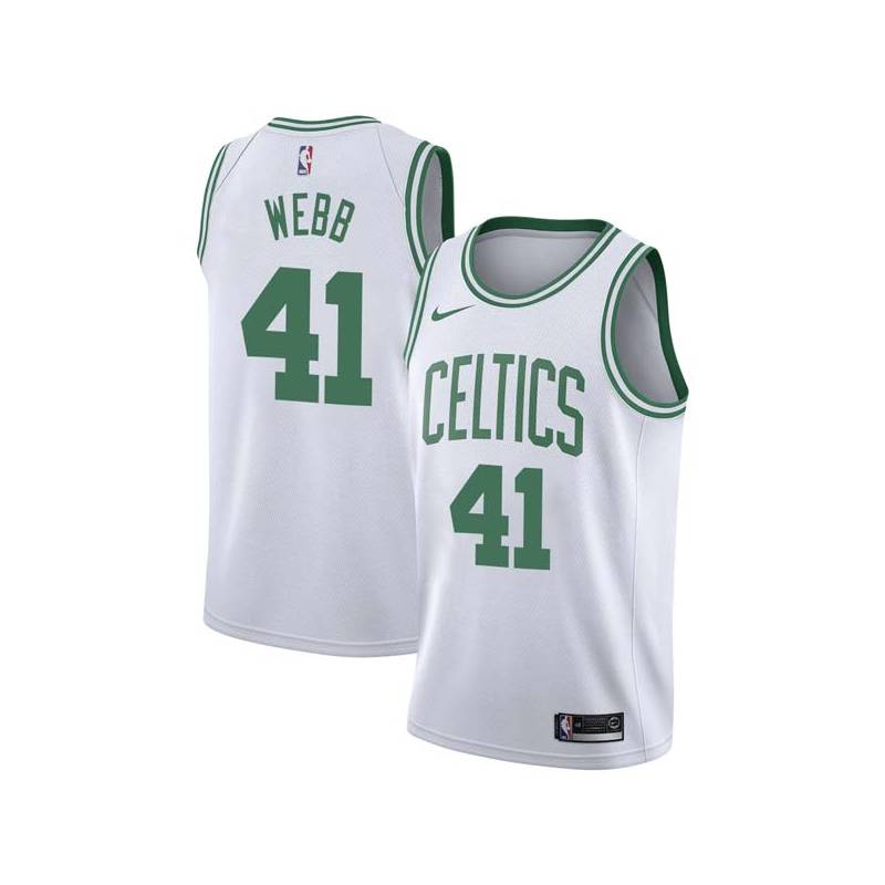 White Marcus Webb Twill Basketball Jersey -Celtics #41 Webb Twill Jerseys, FREE SHIPPING