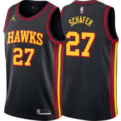 Black Bob Schafer Hawks #27 Twill Basketball Jersey FREE SHIPPING