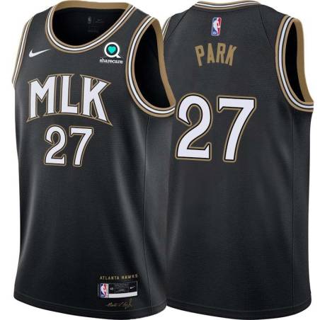 Black_City Med Park Hawks #27 Twill Basketball Jersey FREE SHIPPING