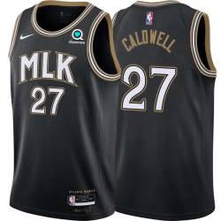 Black_City Joe Caldwell Hawks #27 Twill Basketball Jersey FREE SHIPPING