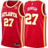 Torch_Red Ollie Johnson Hawks #27 Twill Basketball Jersey FREE SHIPPING