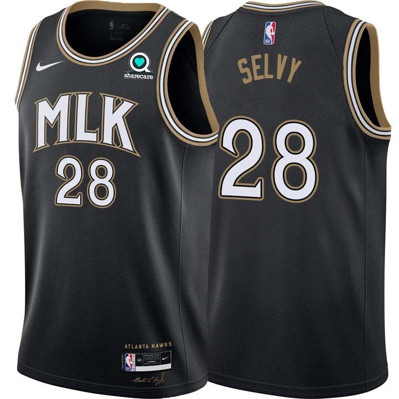 Black_City Frank Selvy Hawks #28 Twill Basketball Jersey FREE SHIPPING