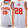 White Andrew Lang Hawks #28 Twill Basketball Jersey FREE SHIPPING