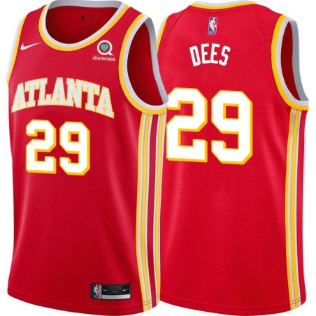 Torch_Red Archie Dees Hawks #29 Twill Basketball Jersey FREE SHIPPING