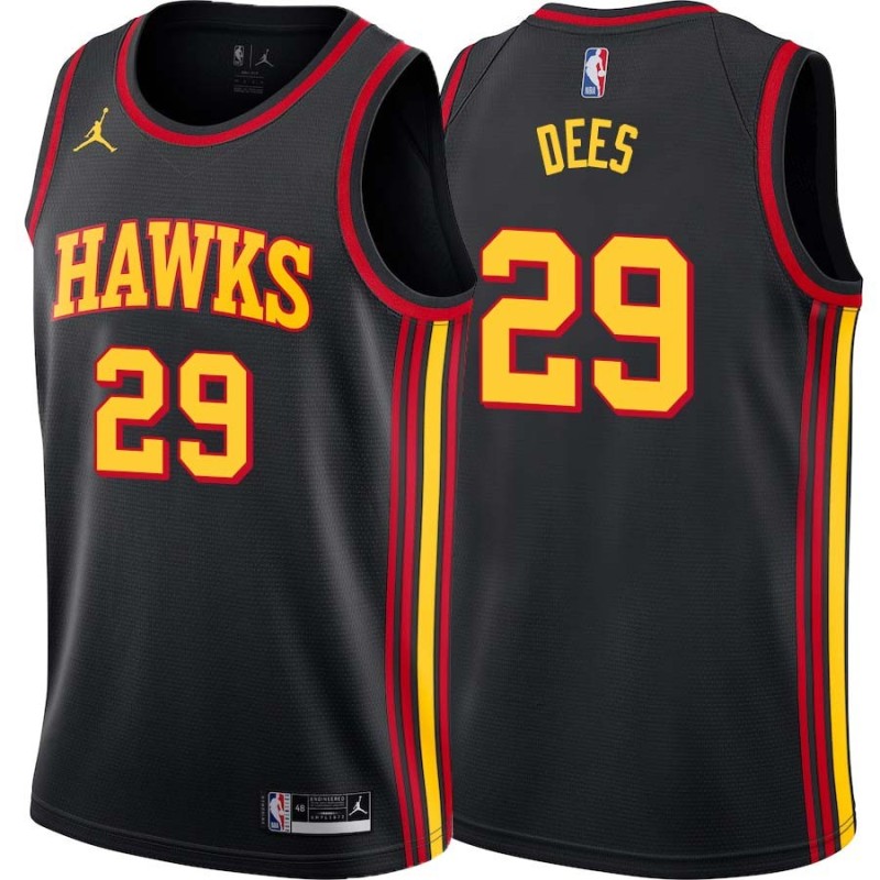 Black Archie Dees Hawks #29 Twill Basketball Jersey FREE SHIPPING