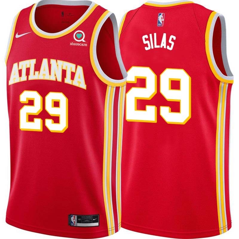 Torch_Red Paul Silas Hawks #29 Twill Basketball Jersey FREE SHIPPING