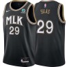 Black_City Paul Silas Hawks #29 Twill Basketball Jersey FREE SHIPPING