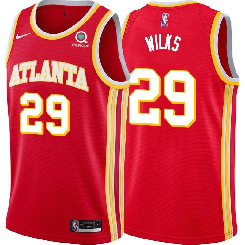 Torch_Red Mike Wilks Hawks #29 Twill Basketball Jersey FREE SHIPPING