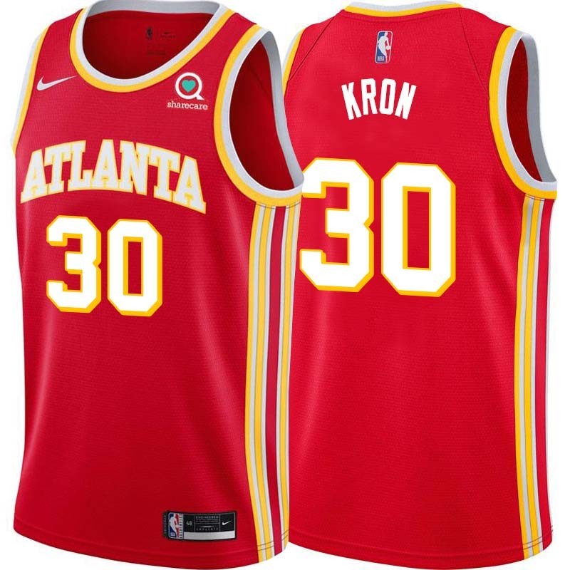 Torch_Red Tommy Kron Hawks #30 Twill Basketball Jersey FREE SHIPPING