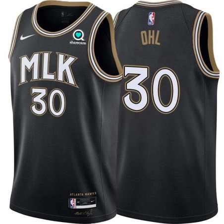 Black_City Don Ohl Hawks #30 Twill Basketball Jersey FREE SHIPPING