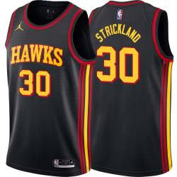 Black Mark Strickland Hawks #30 Twill Basketball Jersey FREE SHIPPING