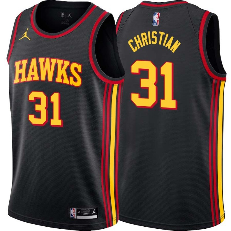 Black Bob Christian Hawks #31 Twill Basketball Jersey FREE SHIPPING