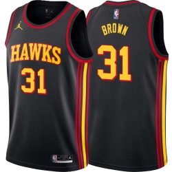 Black Rickey Brown Hawks #31 Twill Basketball Jersey FREE SHIPPING