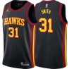 Black Kenny Smith Hawks #31 Twill Basketball Jersey FREE SHIPPING