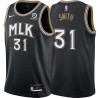 Black_City Kenny Smith Hawks #31 Twill Basketball Jersey FREE SHIPPING