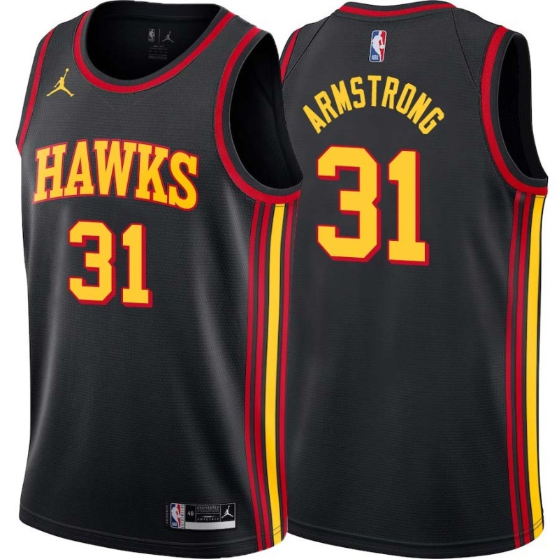 Black Hilton Armstrong Hawks #31 Twill Basketball Jersey FREE SHIPPING