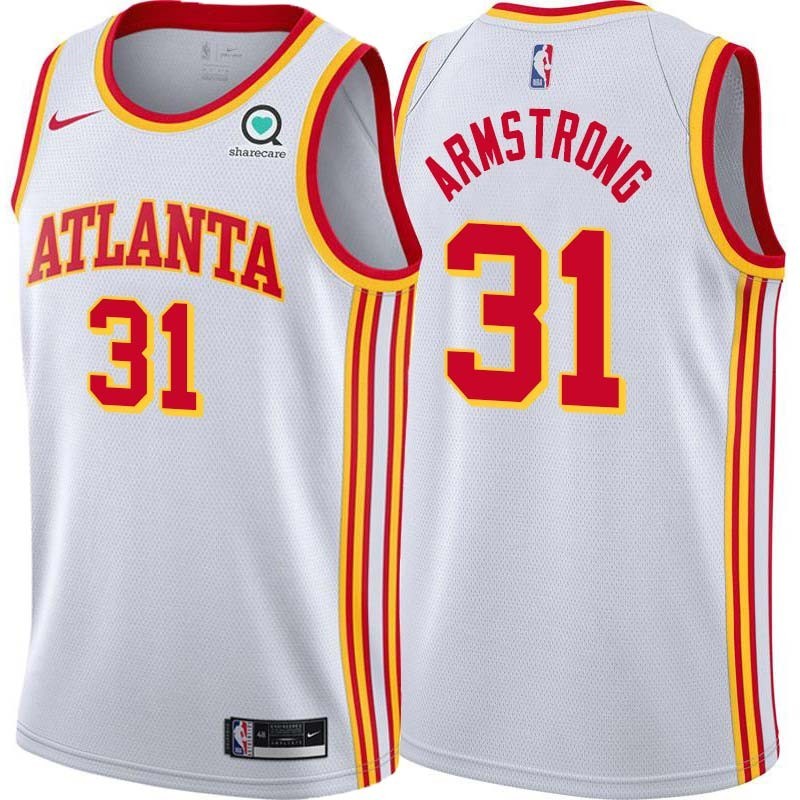 White Hilton Armstrong Hawks #31 Twill Basketball Jersey FREE SHIPPING