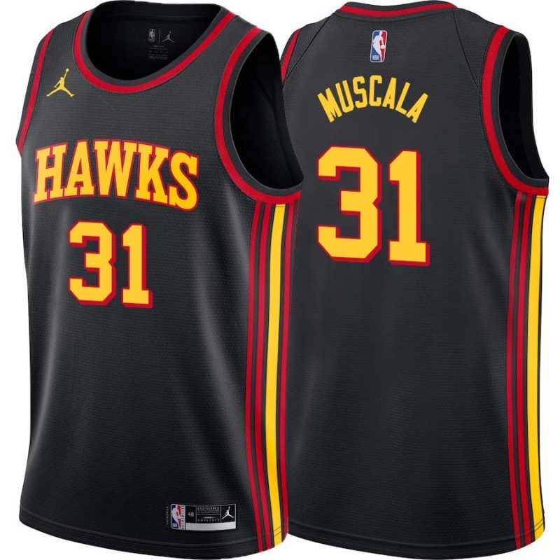 Black Mike Muscala Hawks #31 Twill Basketball Jersey FREE SHIPPING