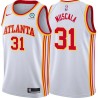 White Mike Muscala Hawks #31 Twill Basketball Jersey FREE SHIPPING