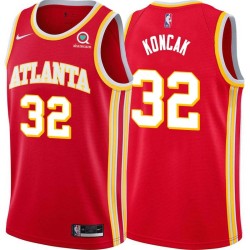 Torch_Red Jon Koncak Hawks #32 Twill Basketball Jersey FREE SHIPPING