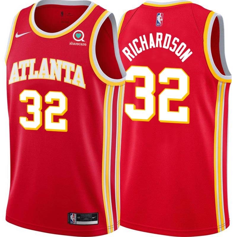 Torch_Red Jeremy Richardson Hawks #32 Twill Basketball Jersey FREE SHIPPING