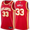 Torch_Red Willie Naulls Hawks #33 Twill Basketball Jersey FREE SHIPPING