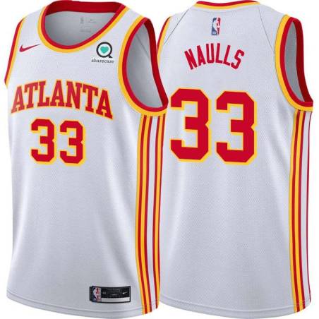 White Willie Naulls Hawks #33 Twill Basketball Jersey FREE SHIPPING