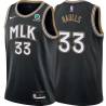 Black_City Willie Naulls Hawks #33 Twill Basketball Jersey FREE SHIPPING