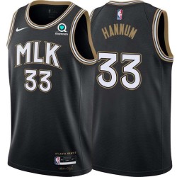 Black_City Alex Hannum Hawks #33 Twill Basketball Jersey FREE SHIPPING