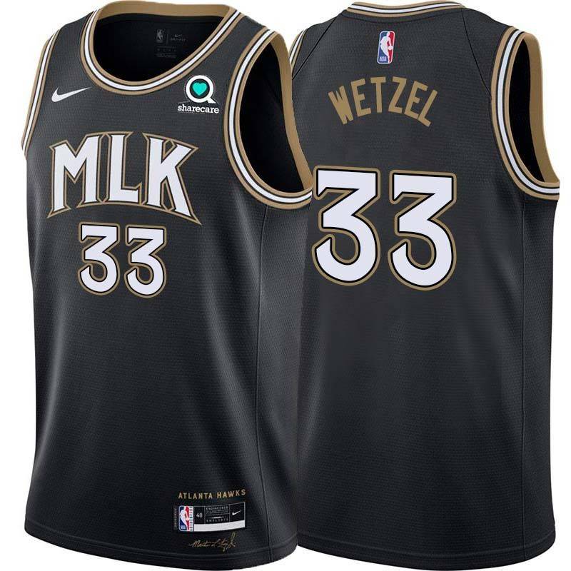 Black_City John Wetzel Hawks #33 Twill Basketball Jersey FREE SHIPPING