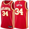 Torch_Red Ed Burton Hawks #34 Twill Basketball Jersey FREE SHIPPING