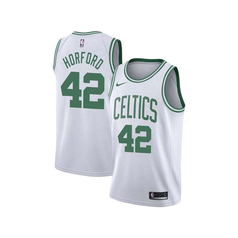 White Al Horford Twill Basketball Jersey -Celtics #42 Horford Twill Jerseys, FREE SHIPPING