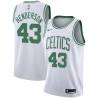 White Gerald Henderson Twill Basketball Jersey -Celtics #43 Henderson Twill Jerseys, FREE SHIPPING