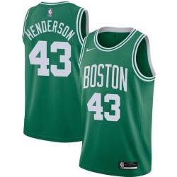 Green Gerald Henderson Twill Basketball Jersey -Celtics #43 Henderson Twill Jerseys, FREE SHIPPING