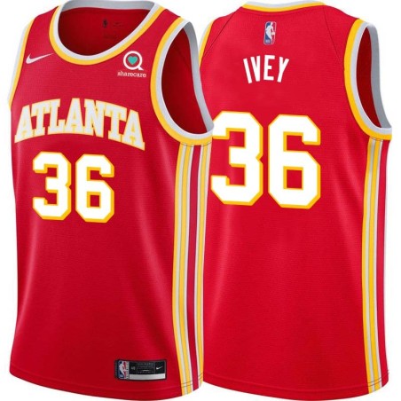 Torch_Red Royal Ivey Hawks #36 Twill Basketball Jersey FREE SHIPPING