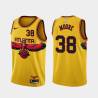 Yellow_City Mikki Moore Hawks #38 Twill Basketball Jersey FREE SHIPPING