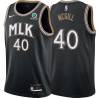 Black_City Bill McGill Hawks #40 Twill Basketball Jersey FREE SHIPPING