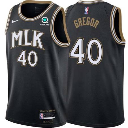 Black_City Gary Gregor Hawks #40 Twill Basketball Jersey FREE SHIPPING